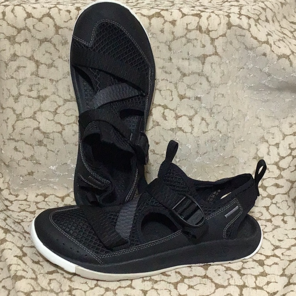Chaco Women’s Adjustable Water Sandal Shoes Black Breathable Sz 10 Mint